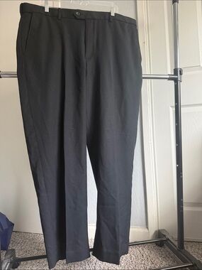 Essentials Men's Dark Blue Dress Trousers - Straight Leg
